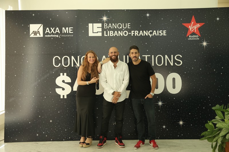 400,000$ winner thanks to BLF, AXA ME and Virgin Radio Lebanon. 